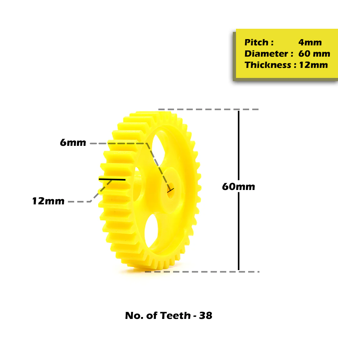 Circular Plastic Wheel Spur Gear (T:12mm) - Image 10
