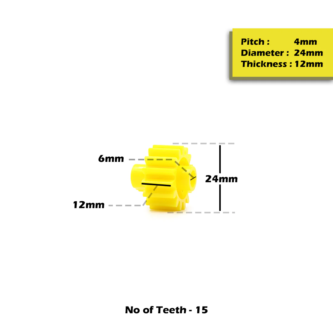 Circular Plastic Wheel Spur Gear (T:12mm) - Image 4