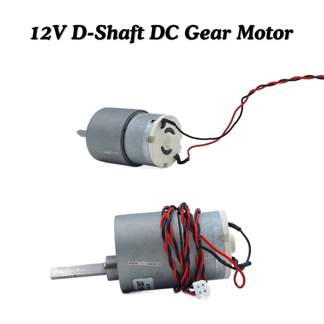 520 37mm 12VDC Side-D-Shaft Gear Motor - Image 2