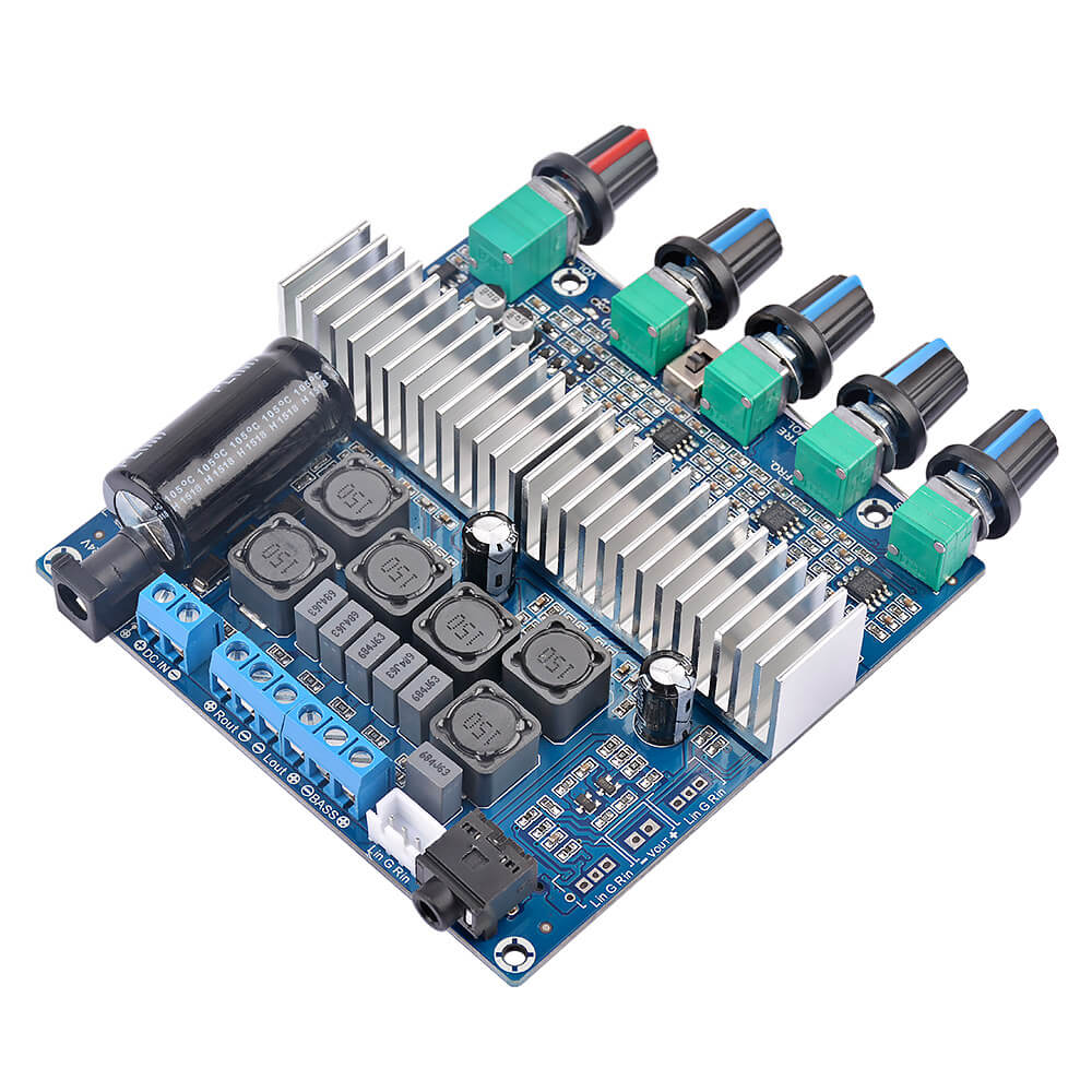 2.1CH 12-24VDC TPA3116 Stereo Subwoofer 2x50W+100W BT Audio Amplifiers Board - Image 3