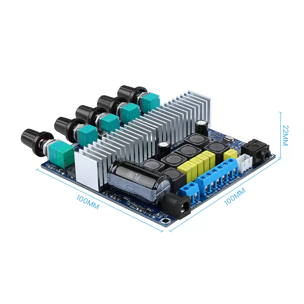 2.1CH 12-24VDC TPA3116 Stereo Subwoofer 2x50W+100W BT Audio Amplifiers Board - Image 6