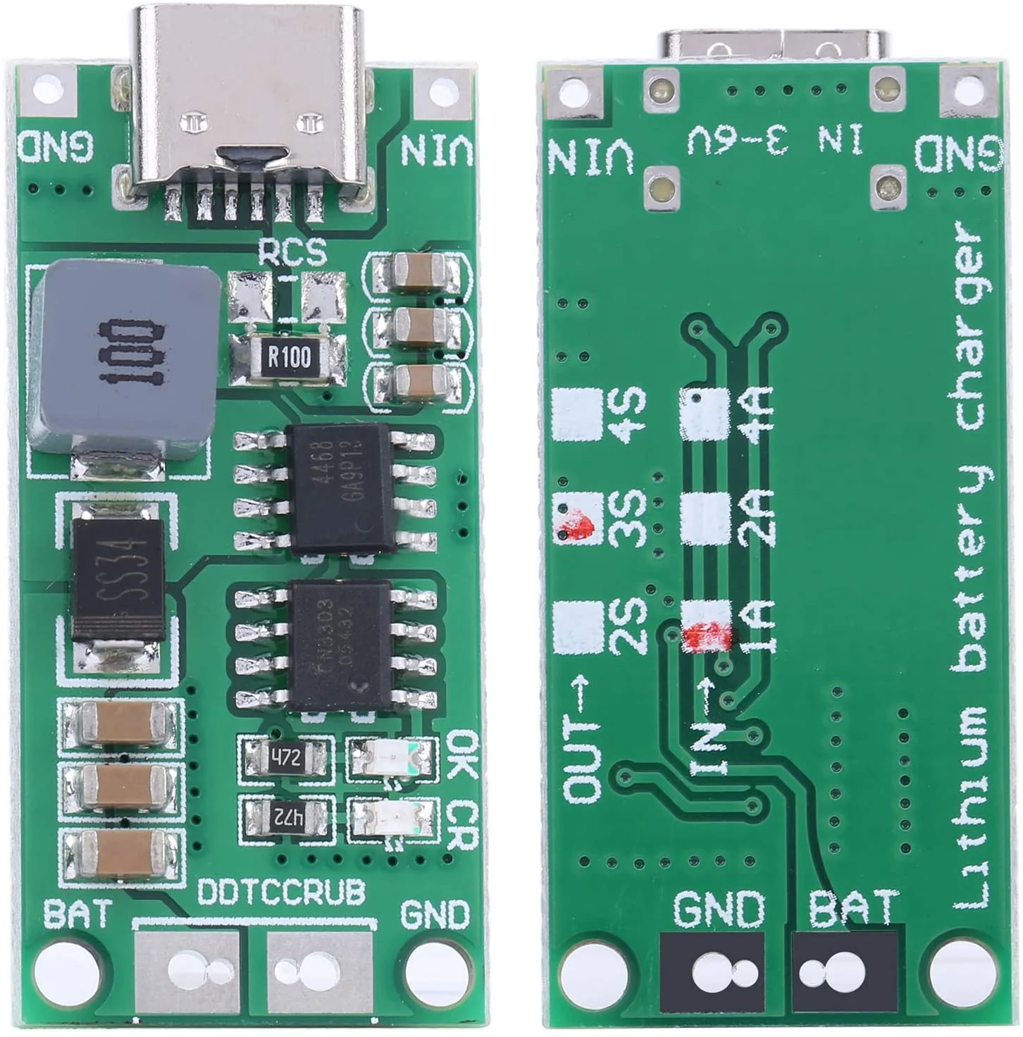 DDTCCRUB 4Sâ1A Li-ion Battery Charging Module Step Up Boost Lithium Cell Charger - Image 5