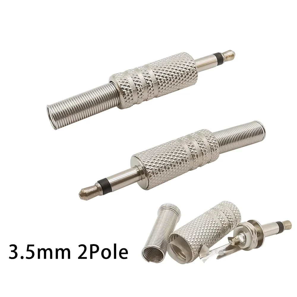 [Design-2] Full Metal Audio Jack Connector Male With Spring Tail - Image 7