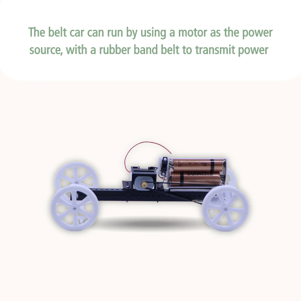DIY Battery Operated Belt Car β STEM Educational Science Kit for Kids - Image 5