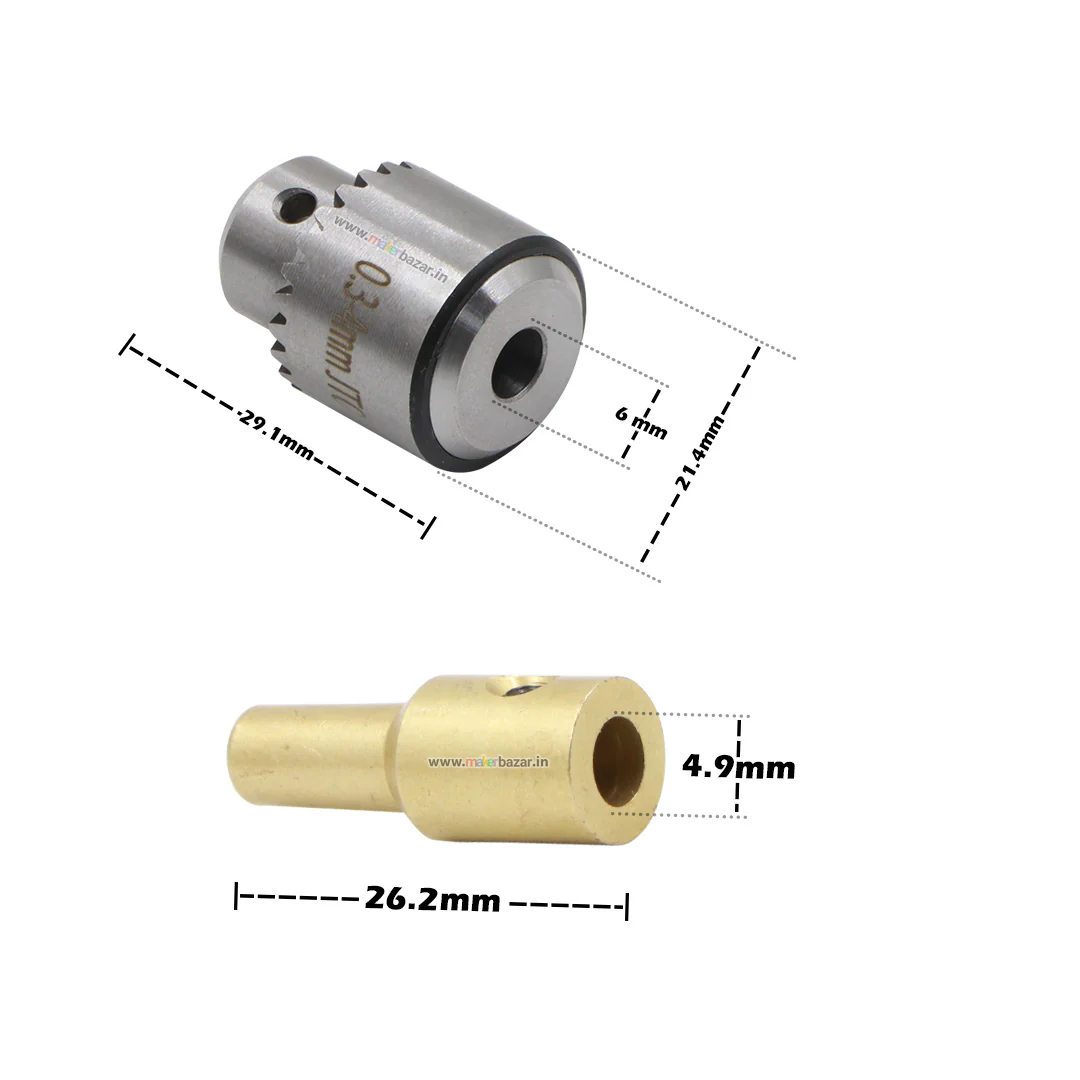 [Type 1] 0.3-4mm Drill Chuck Set For 775 DC Motor (5mm Shaft) Rotary Tool - Image 5