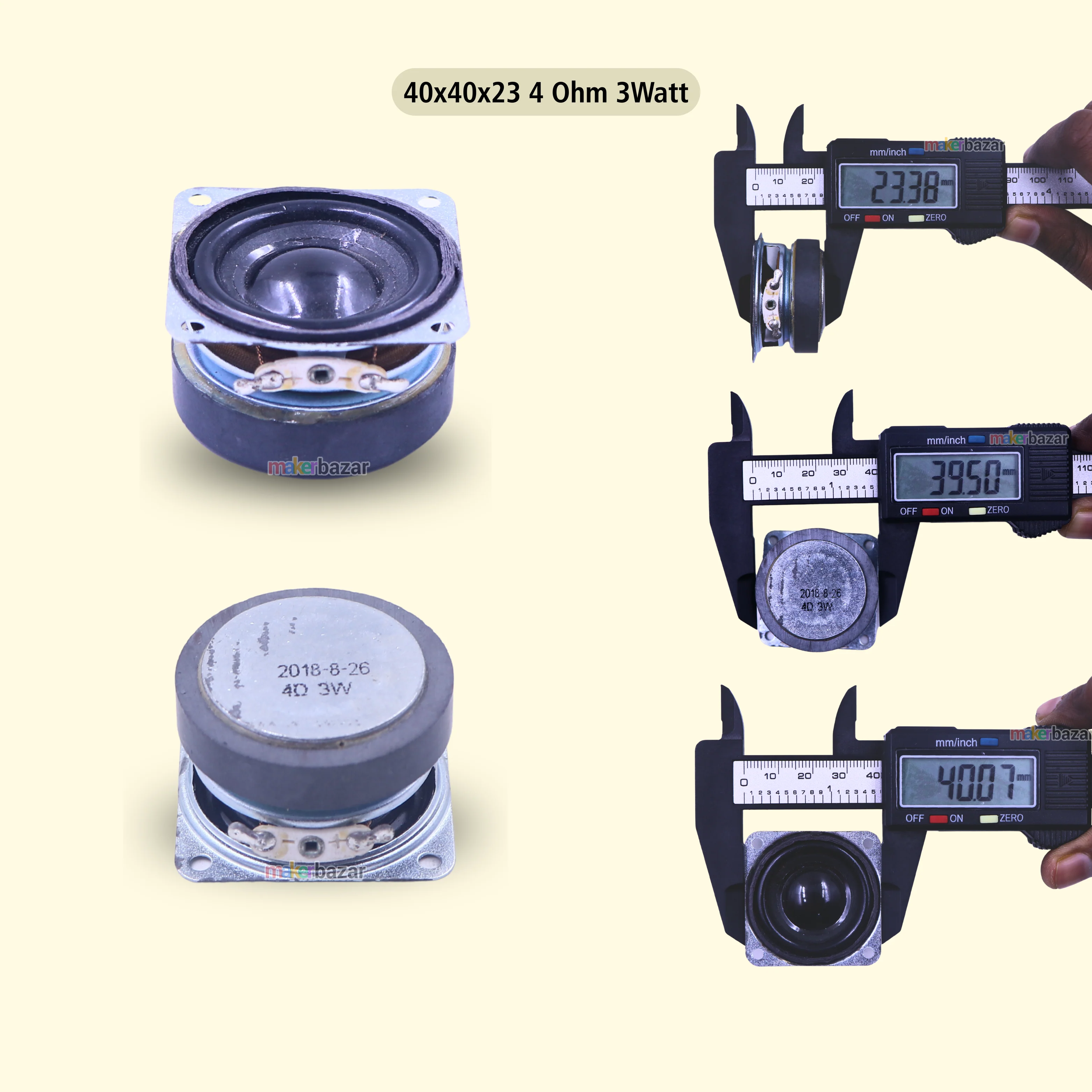 1.5inch Mini External Magnet Speakers Metal Body [without Frame] - Image 9