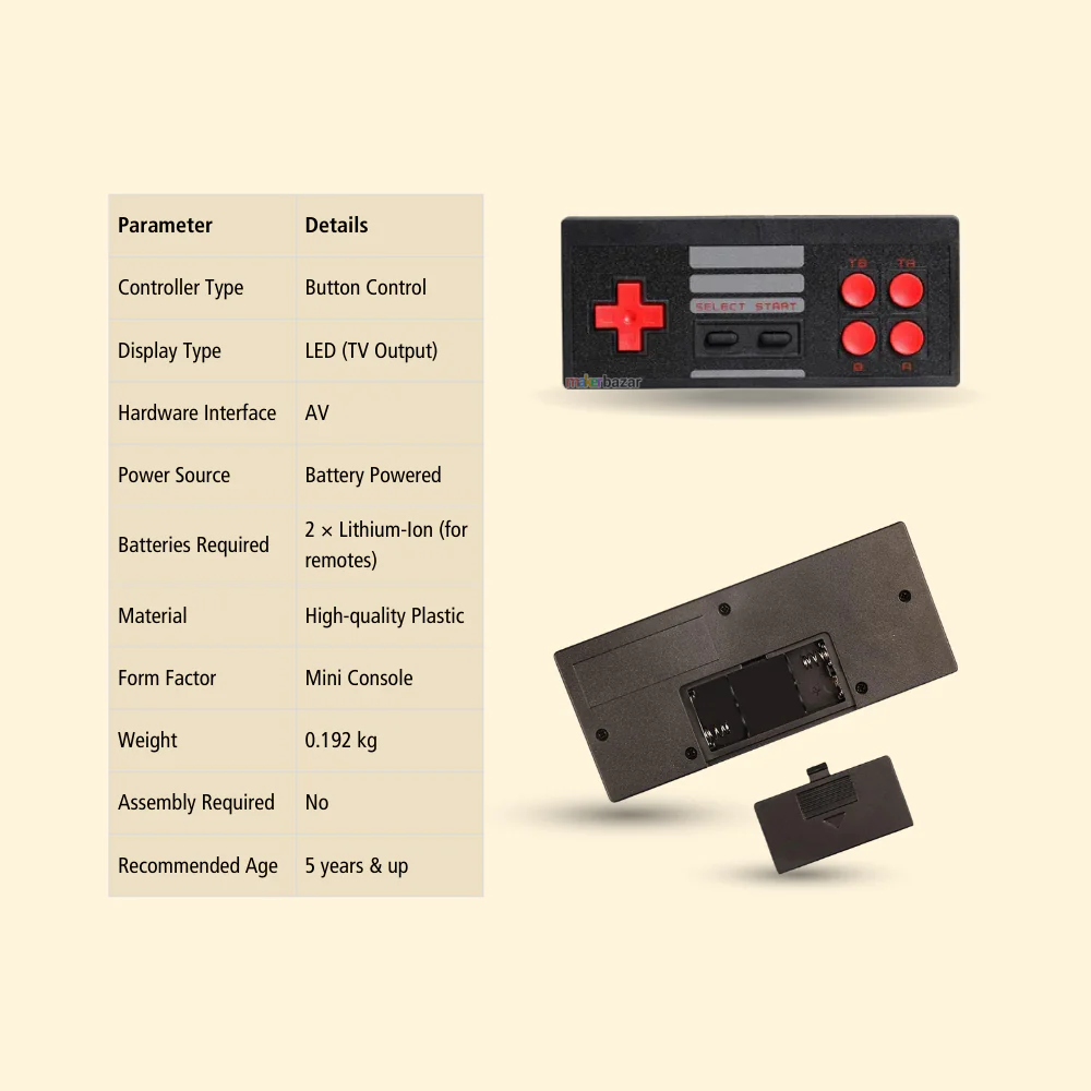 Mini Retro Game Box with Remote - Image 3
