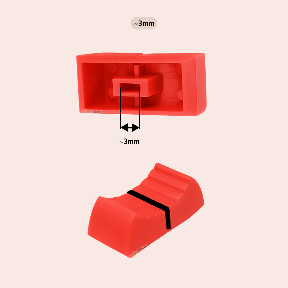 Fader Knob Touch Sensitive Slider Ribbed Mixer Potentiometer Cap - Image 10