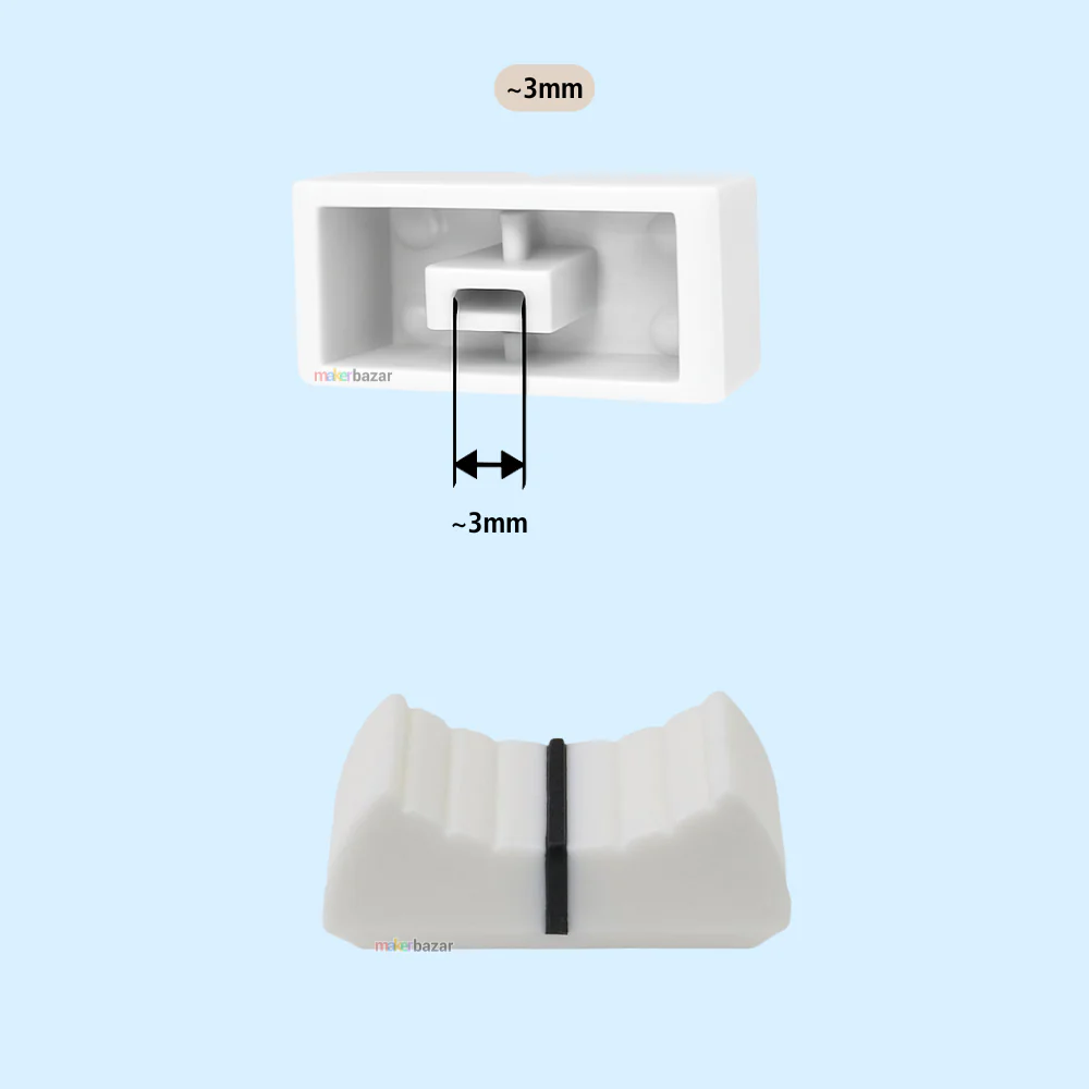 Fader Knob Touch Sensitive Slider Ribbed Mixer Potentiometer Cap - Image 27