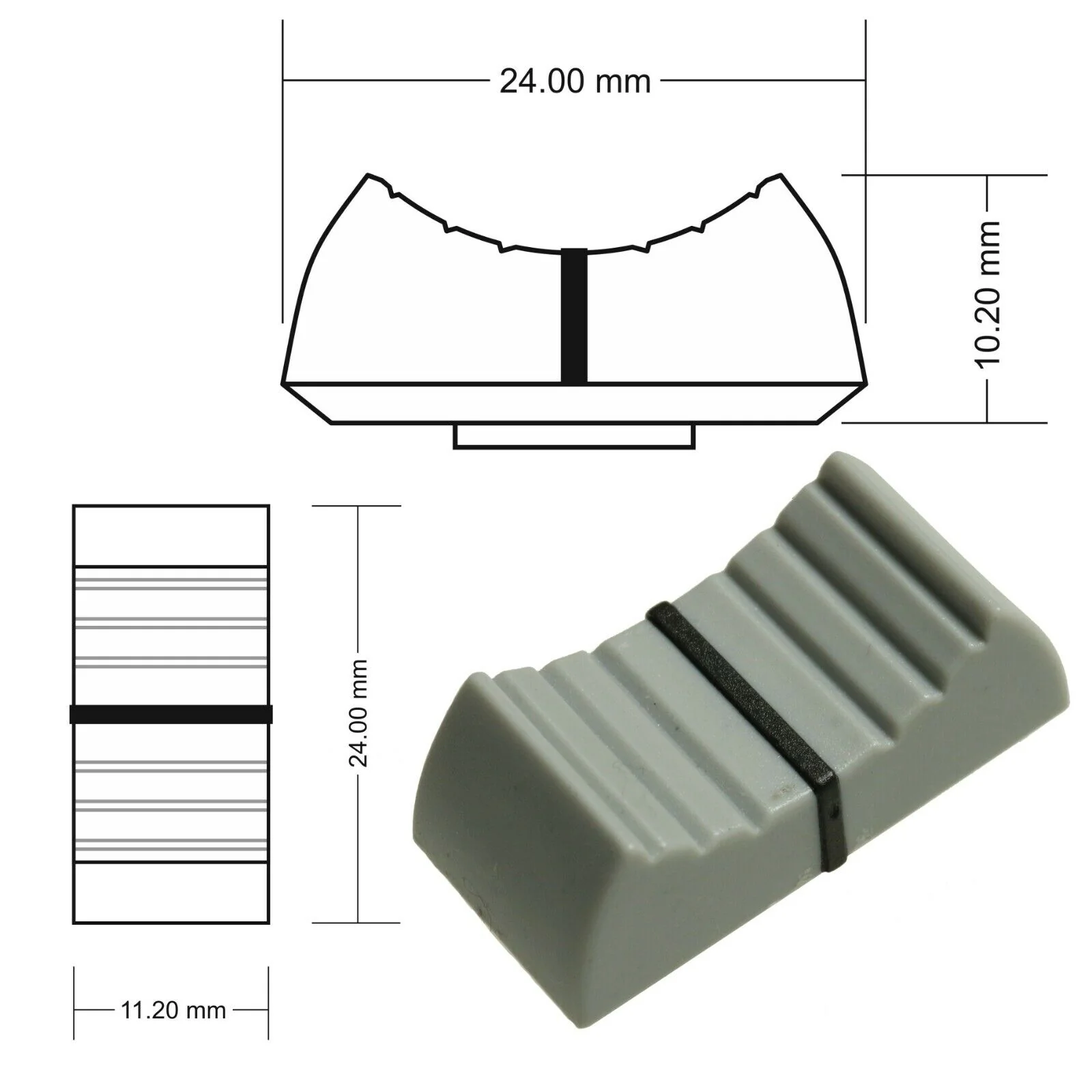 Fader Knob Touch Sensitive Slider Ribbed Mixer Potentiometer Cap - Image 33