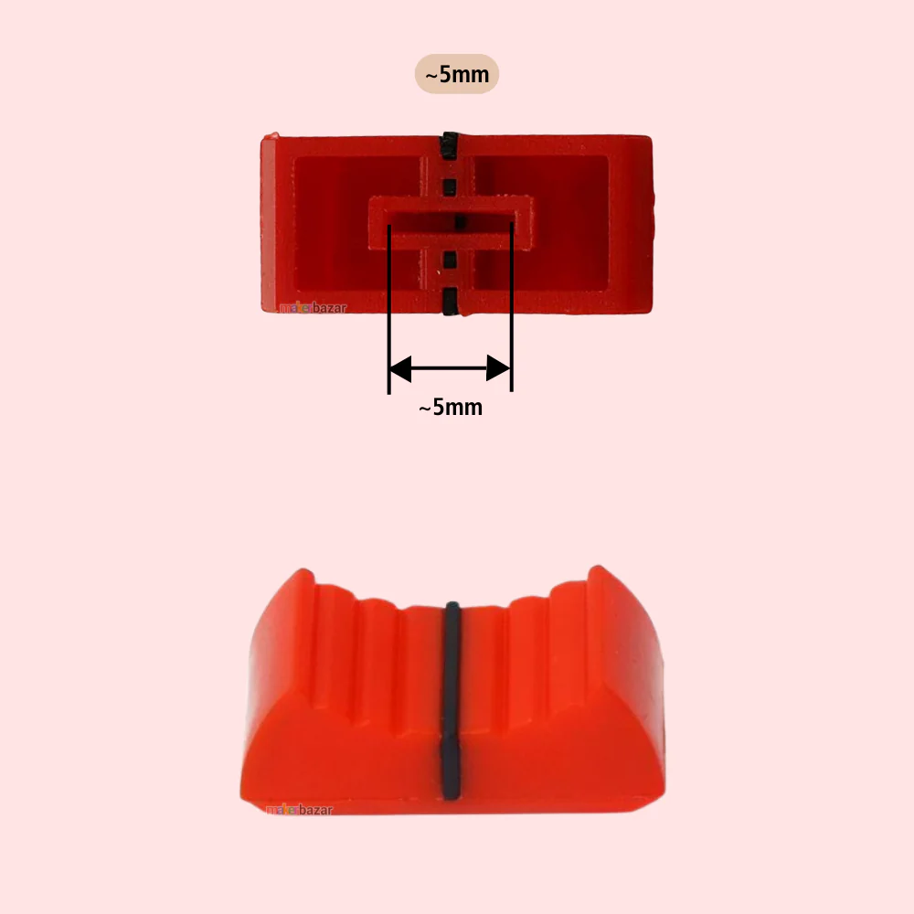Fader Knob Touch Sensitive Slider Ribbed Mixer Potentiometer Cap - Image 4