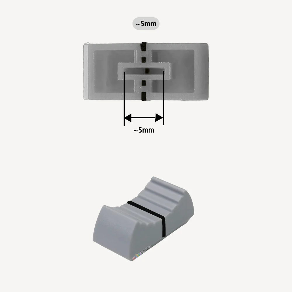 Fader Knob Touch Sensitive Slider Ribbed Mixer Potentiometer Cap - Image 5