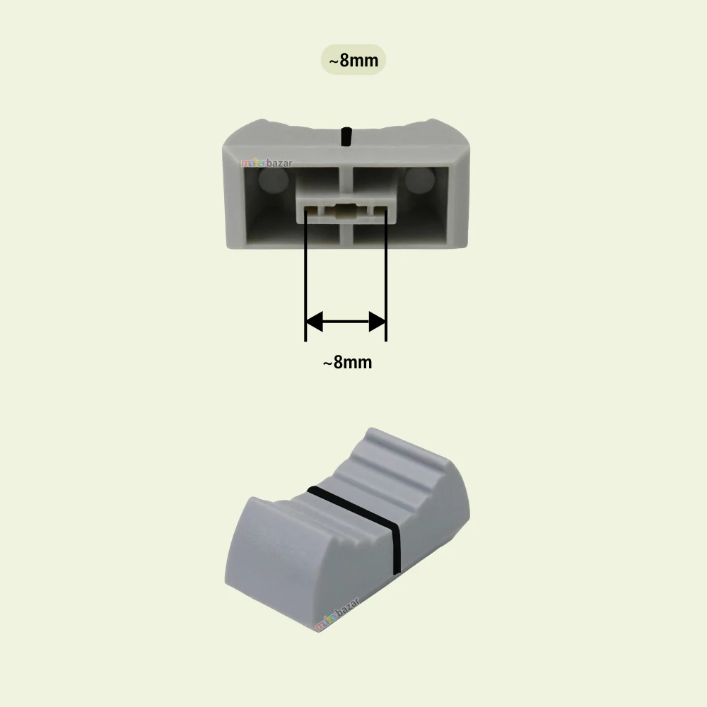 Fader Knob Touch Sensitive Slider Ribbed Mixer Potentiometer Cap - Image 7