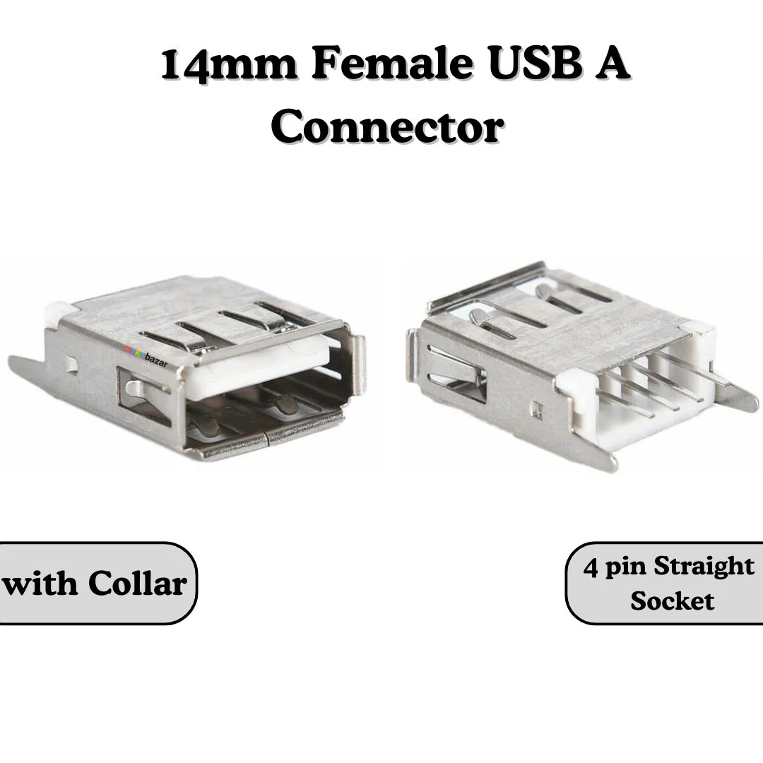 Female USB A Connector 4-Pin Socket (Mount-Type) - Image 5