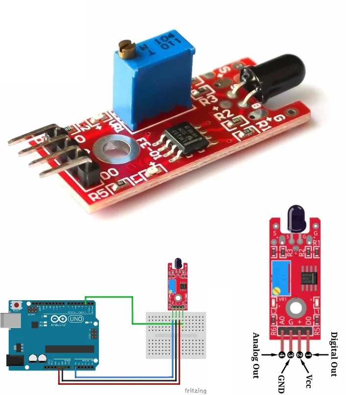 Flame Sensor Infrared Receiver Ignition Source Detection Module - Image 8