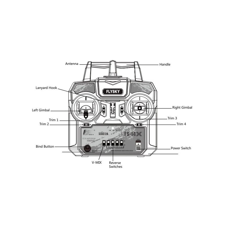 FlySky FS-i4X 2.4GHz 4CH AFHDS R/C Transmitter + FS-A6 Receiver - Image 7