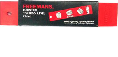 Freemans: 200mm 3 Vials Magnetic Torpedo Spirit Level LT200