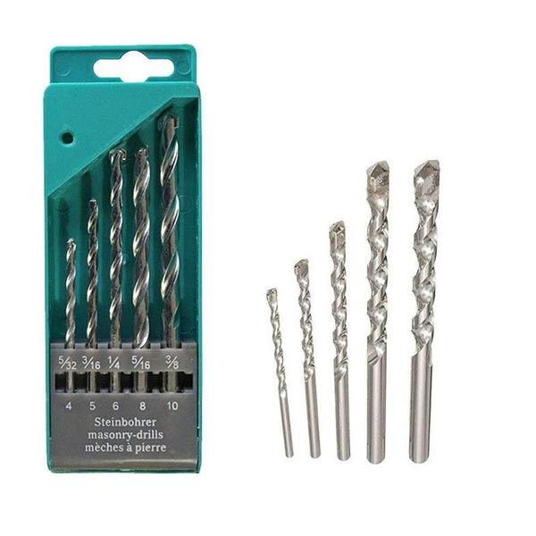 Generic: 5Pcs Masonry Drill Bit Set for Concrete and Brick Wall Drilling - Image 3