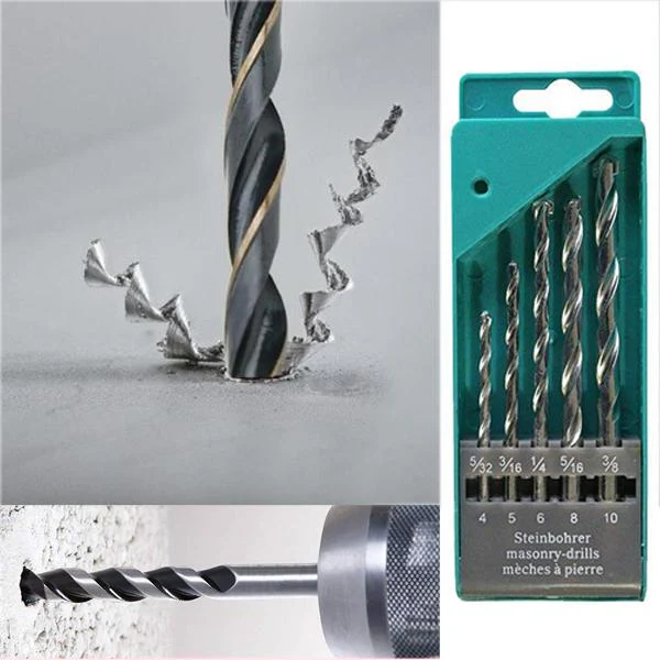 Generic: 5Pcs Masonry Drill Bit Set for Concrete and Brick Wall Drilling - Image 6