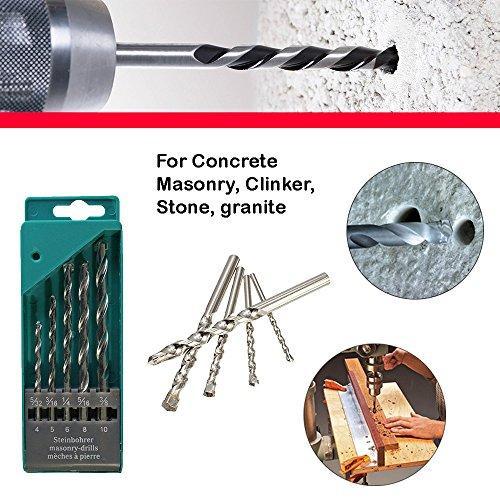 Generic: 5Pcs Masonry Drill Bit Set for Concrete and Brick Wall Drilling - Image 7