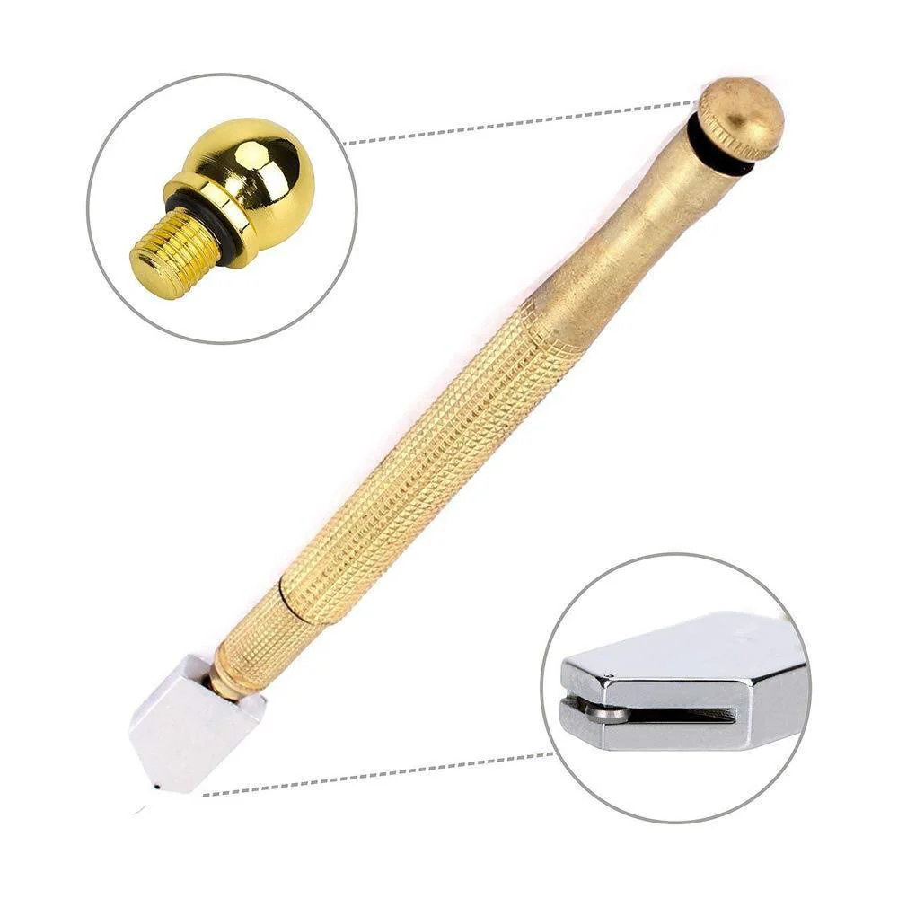 Generic: Gold Professional Glass Cutter with Metal Handle - Image 2