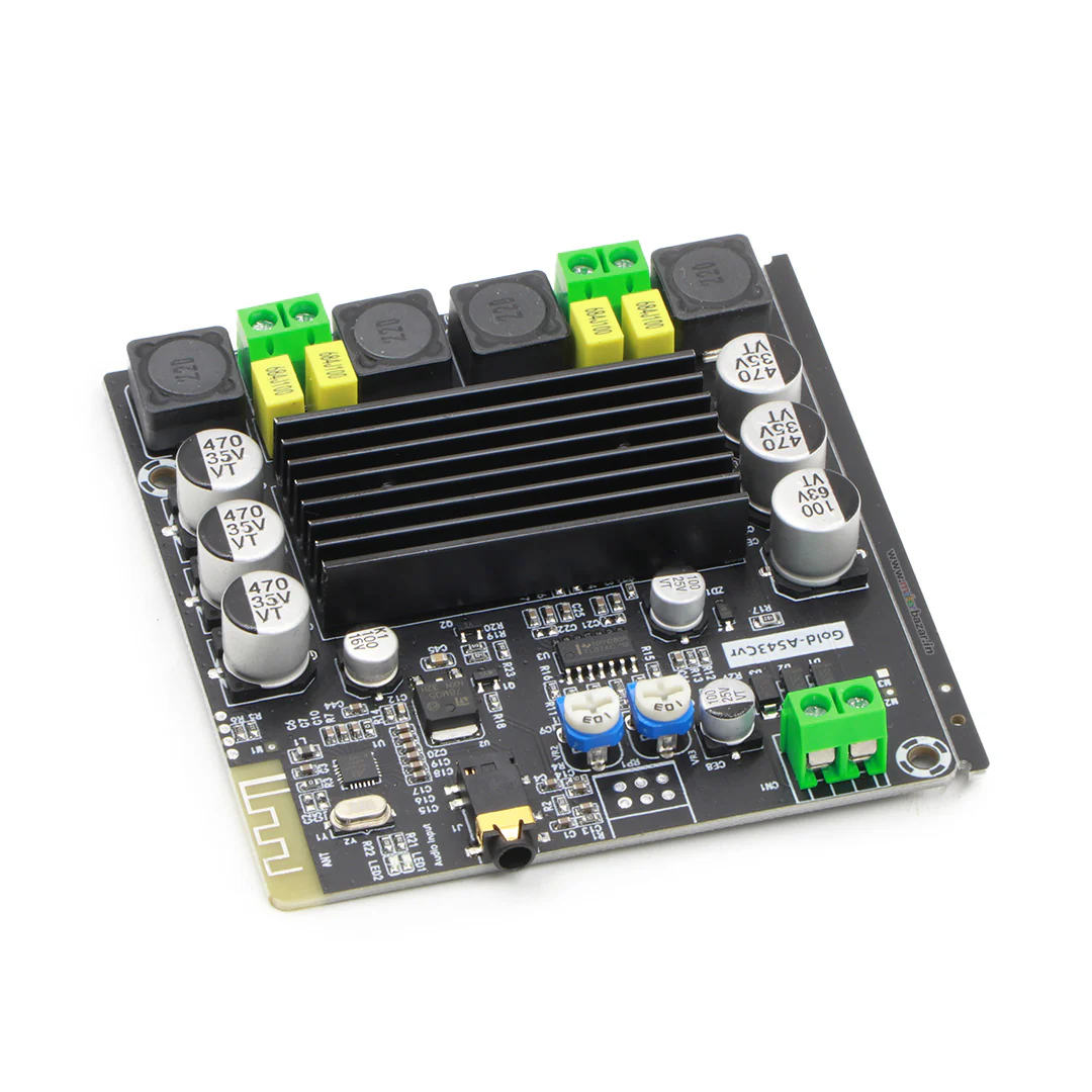 [Type 3] Gold-A543C 8-24V 2x50w Dual Channel High Power Digital Audio Power Amplifier Board  (With Aux Port + Bluetooth) - Image 2
