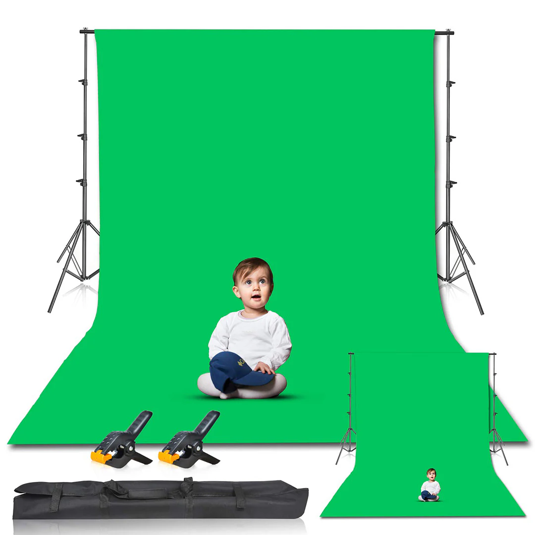 Green Screen Backdrop with Stand and Clips - Image 3