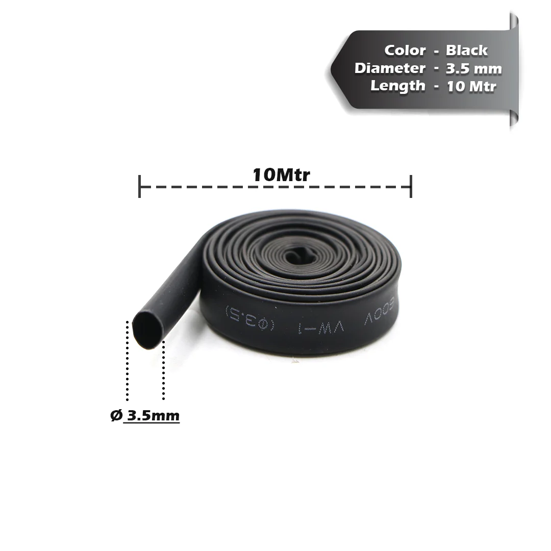 Black Heat Shrink Sleeve Tube For Wire Protection - Image 37