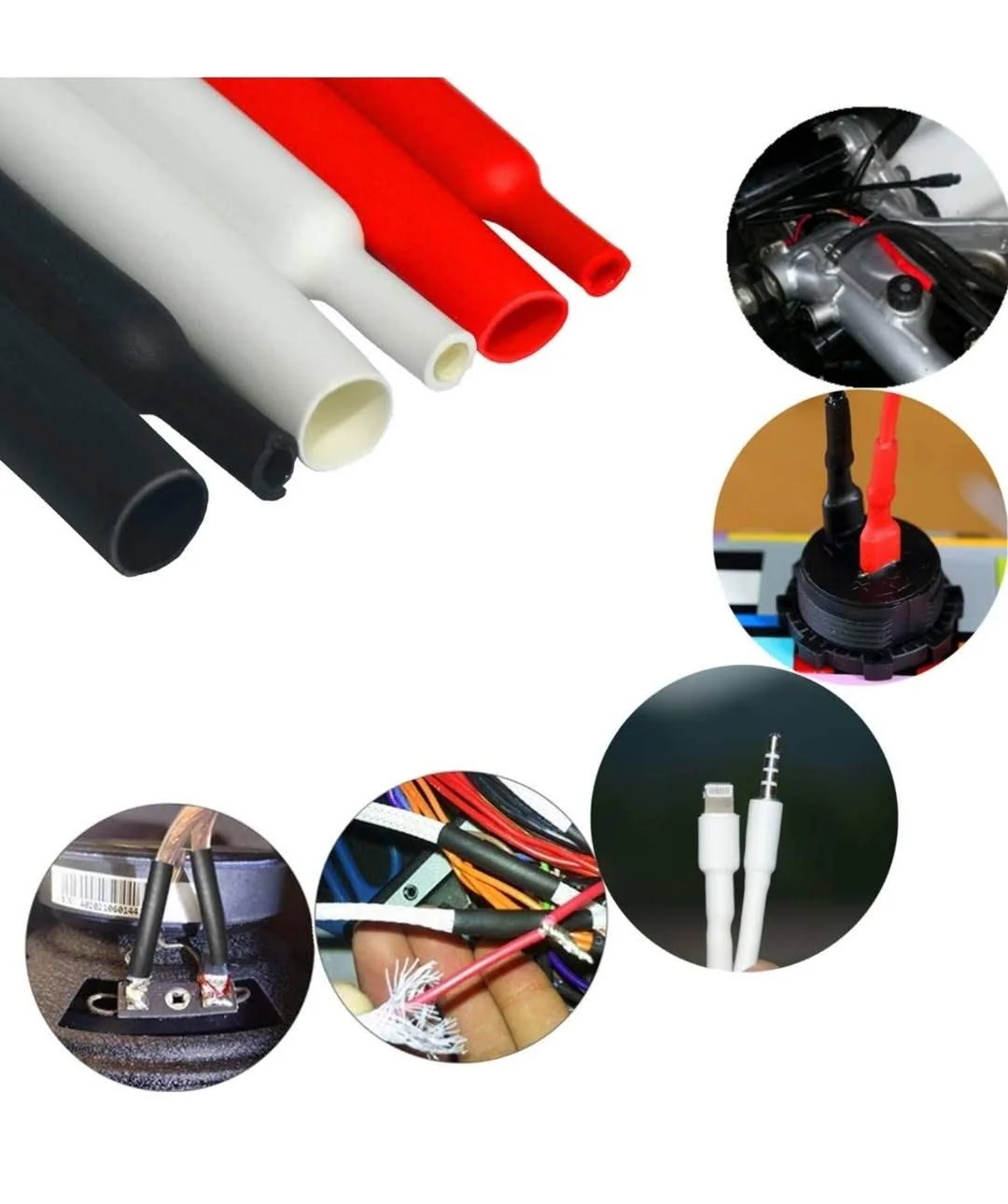 White Heat Shrink Sleeve Tube For Wire Protection - Image 5