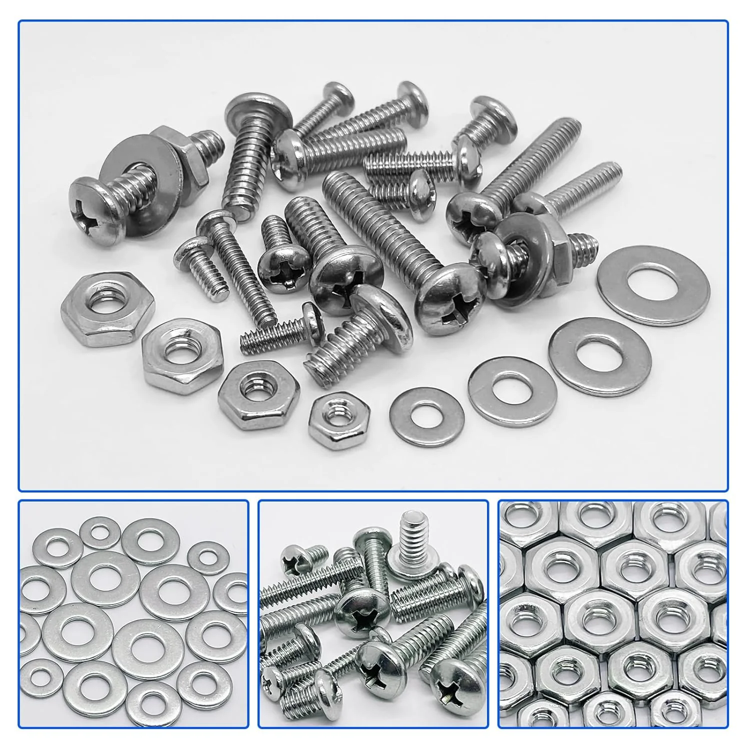 1110PCS Heavy Duty Bolt and Nut Assortment Kit (#4-40#6-32#8-32#10-24） - Image 6