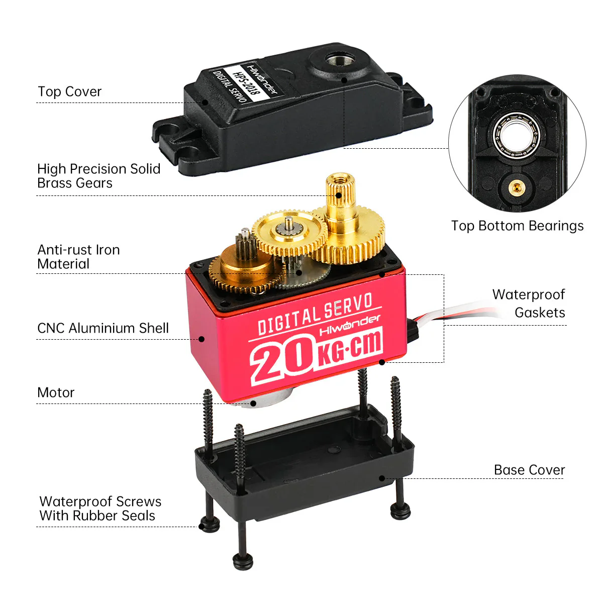 High Torque Metal Gear Digital Servo Motor - Image 7