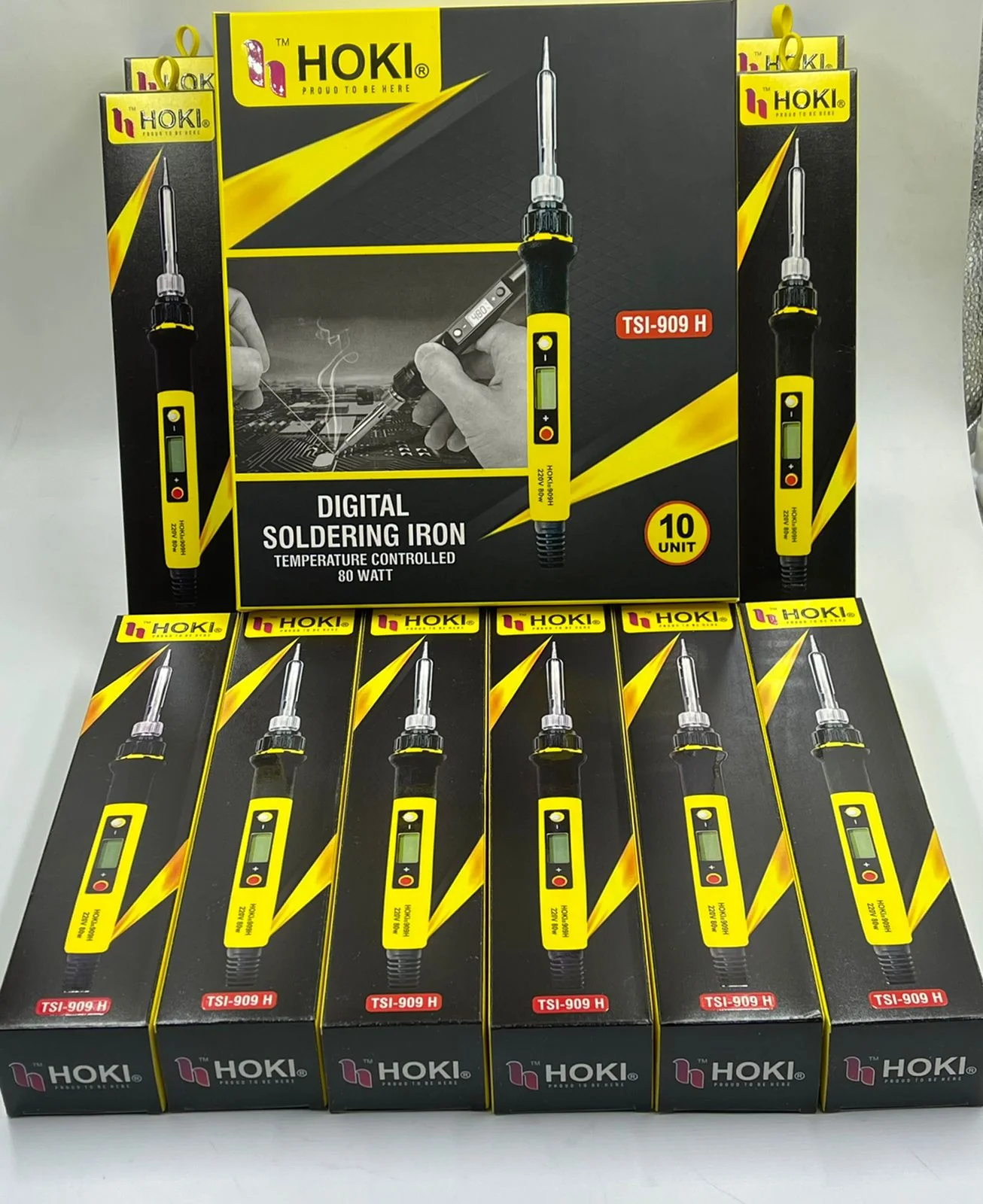 Hoki: 909 80W Digital Adjustable Temperature Soldering Iron with LCD Display - Image 11