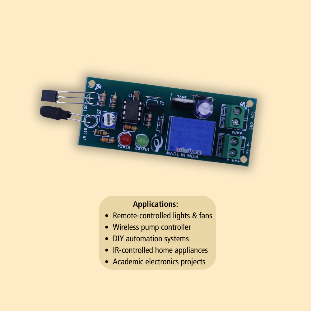 IR TSOP Sensor Relay Module | Infrared Remote-Controlled Switch for AC/DC Devices - Image 4