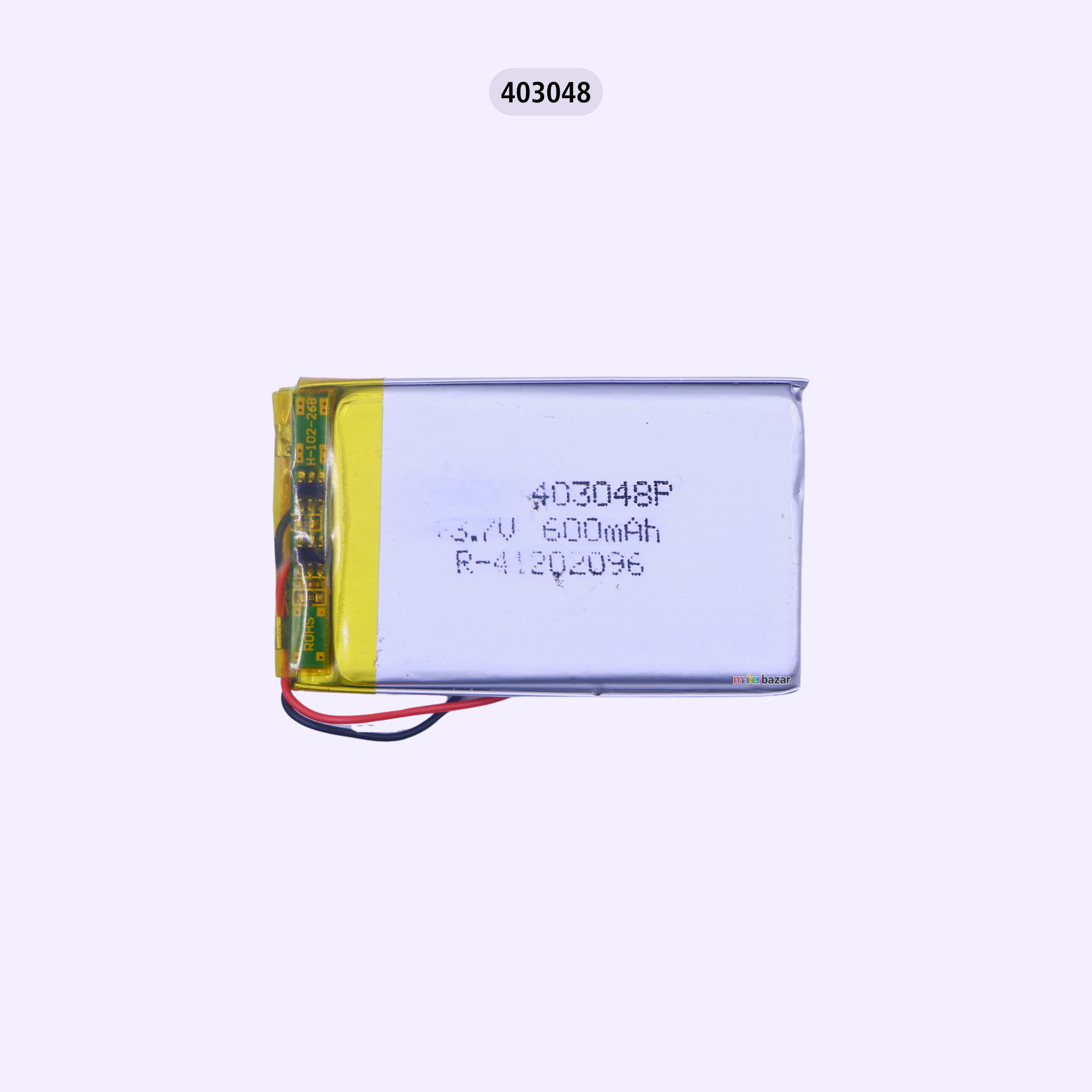 KP 3.7V 600mAh LiPo Battery – Single Cell Lithium Polymer Pack - Image 6