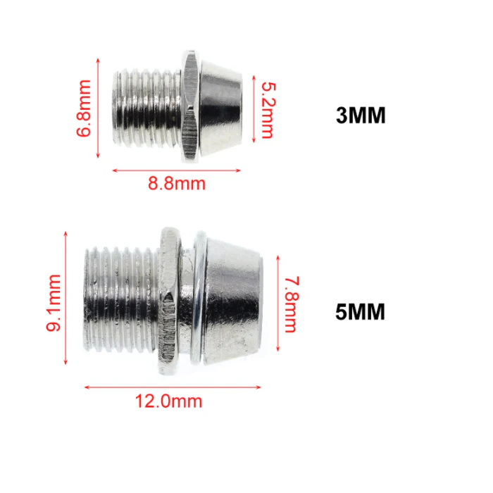 LED Holder Chrome Metal Silver Covered - Image 2