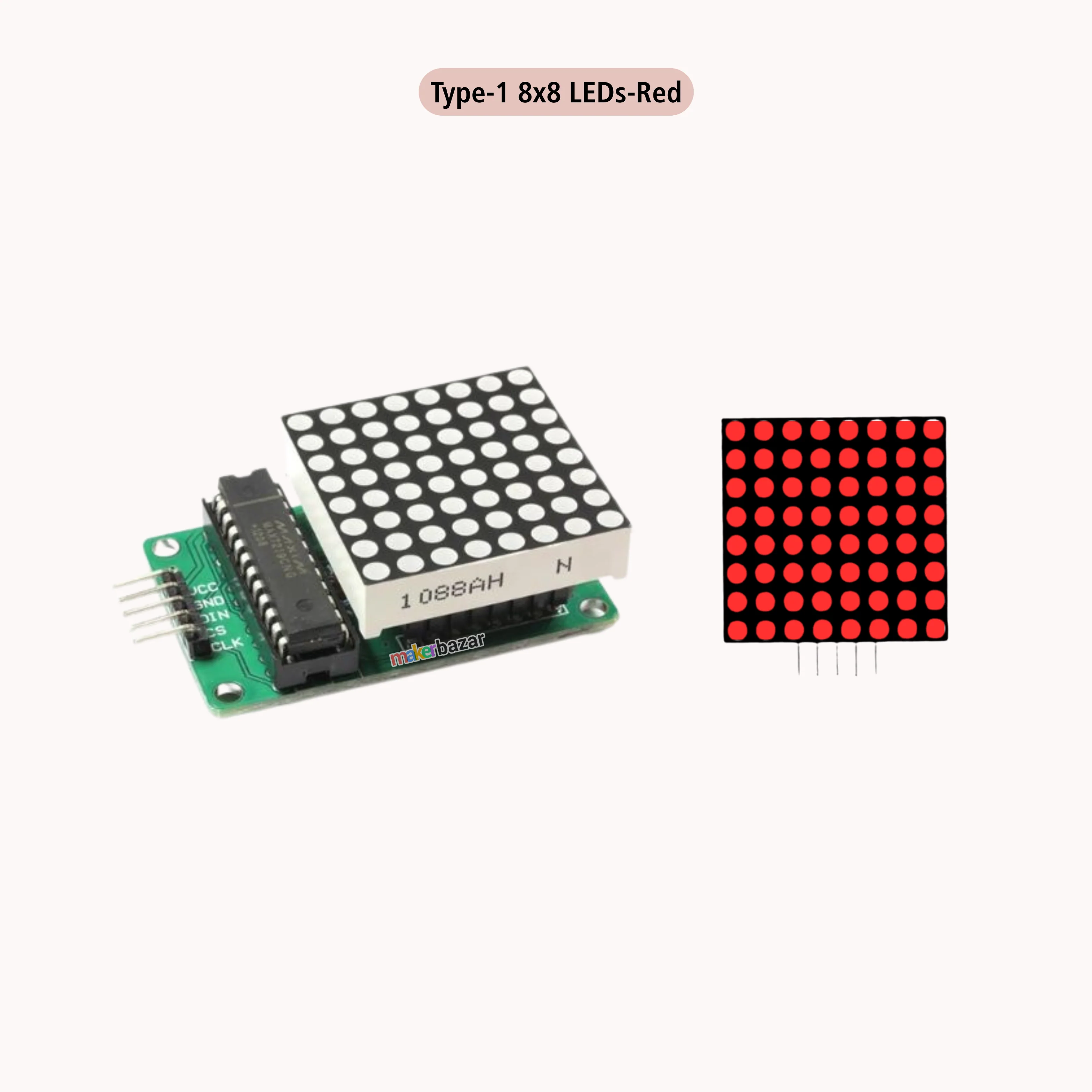 MAX7219 8x8 Dot Matrix Microcontroller Module LED Display - Image 3