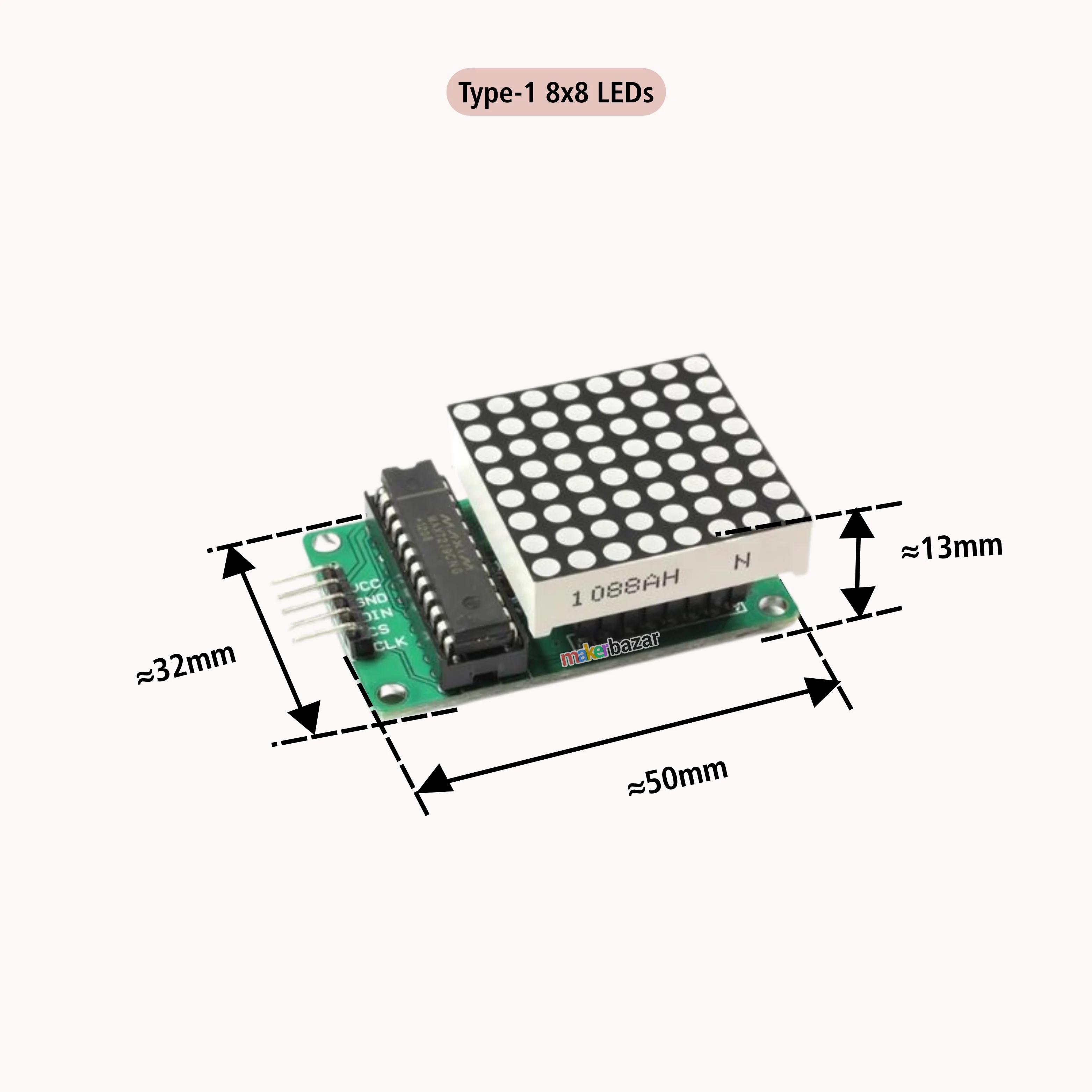 MAX7219 8x8 Dot Matrix Microcontroller Module LED Display - Image 5