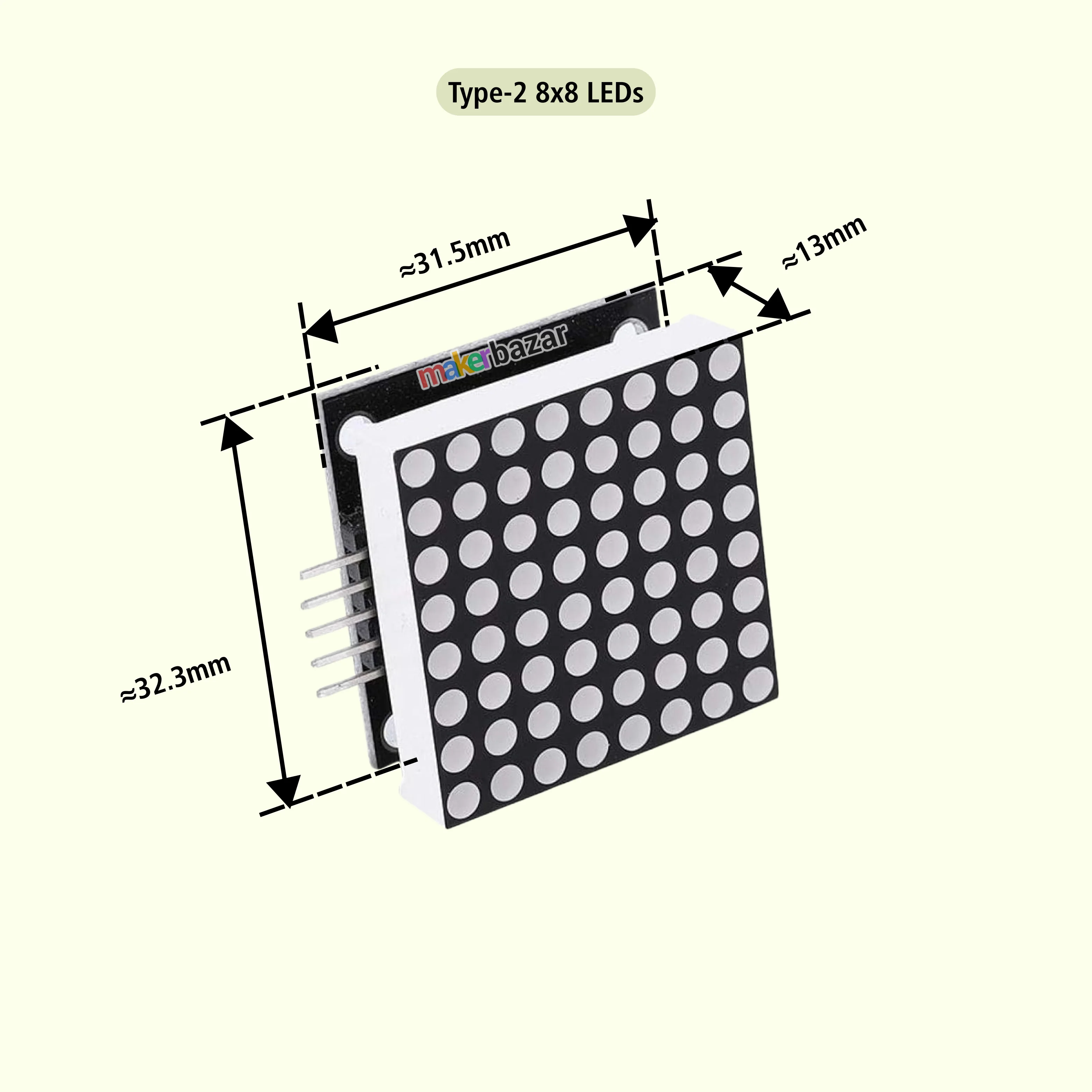 MAX7219 8x8 Dot Matrix Microcontroller Module LED Display - Image 9
