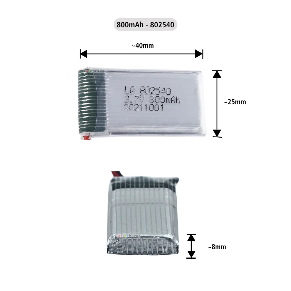 Generic: Drone Lipo Battery - Single Cell 3.7V Lithium Polymer Battery for Mini Drone - Image 16