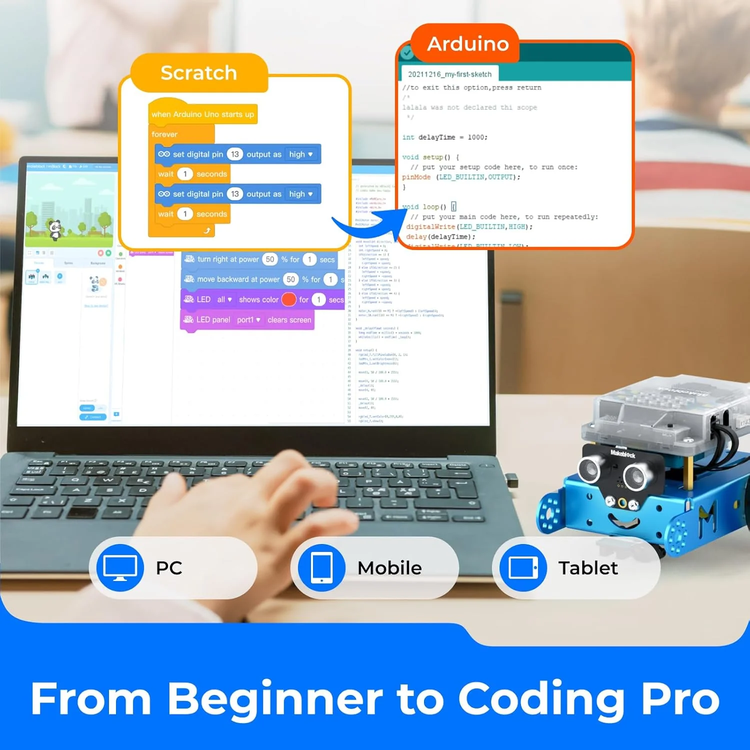 Makeblock Mbot Programming Educational Robot DIY Kit V1.1 Bluetooth Version - Image 4