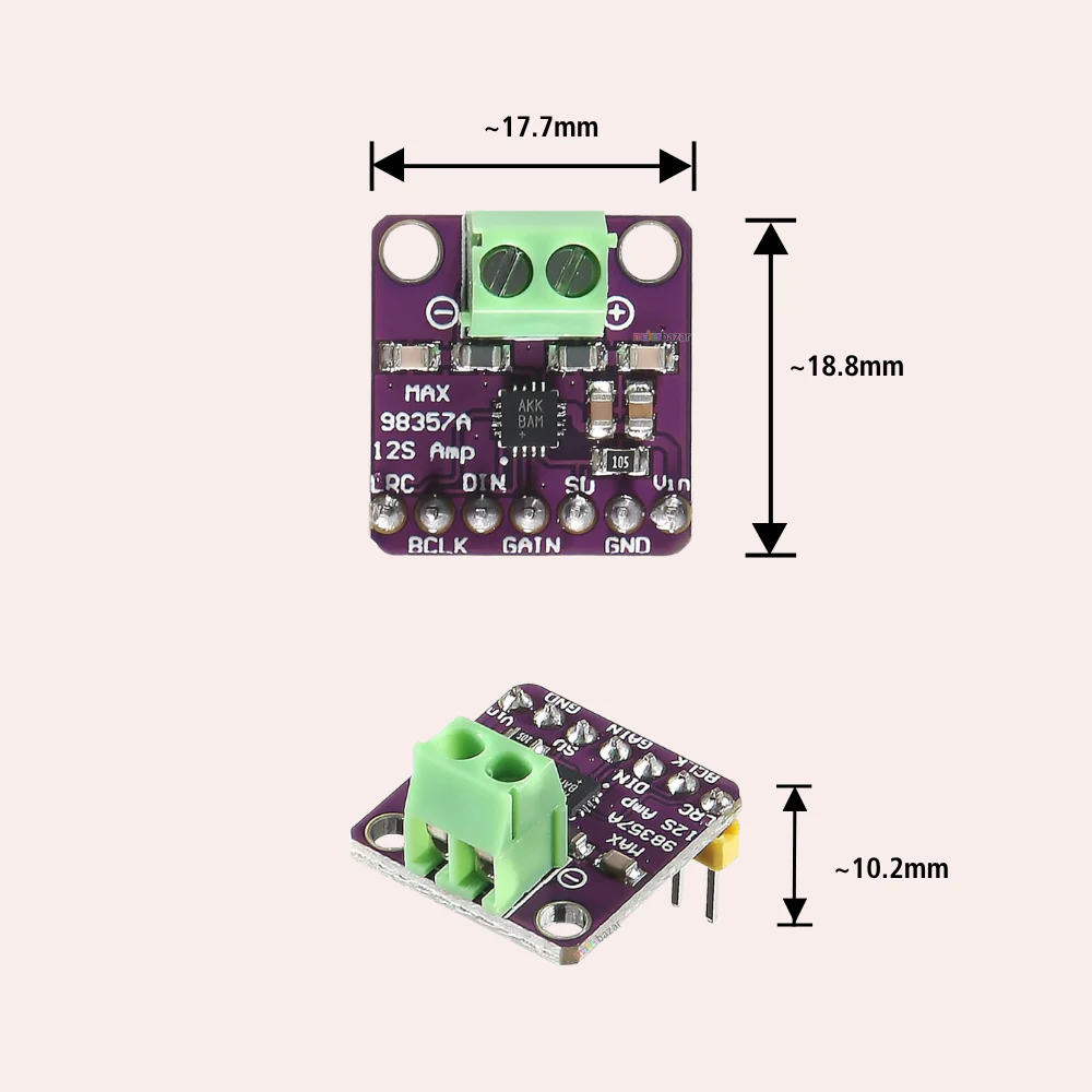 MAX98357 I2S 3W Class D Audio Decoder Module - Image 4
