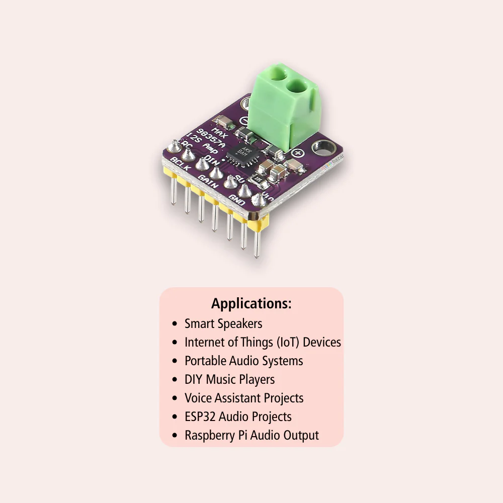 MAX98357 I2S 3W Class D Audio Decoder Module - Image 7
