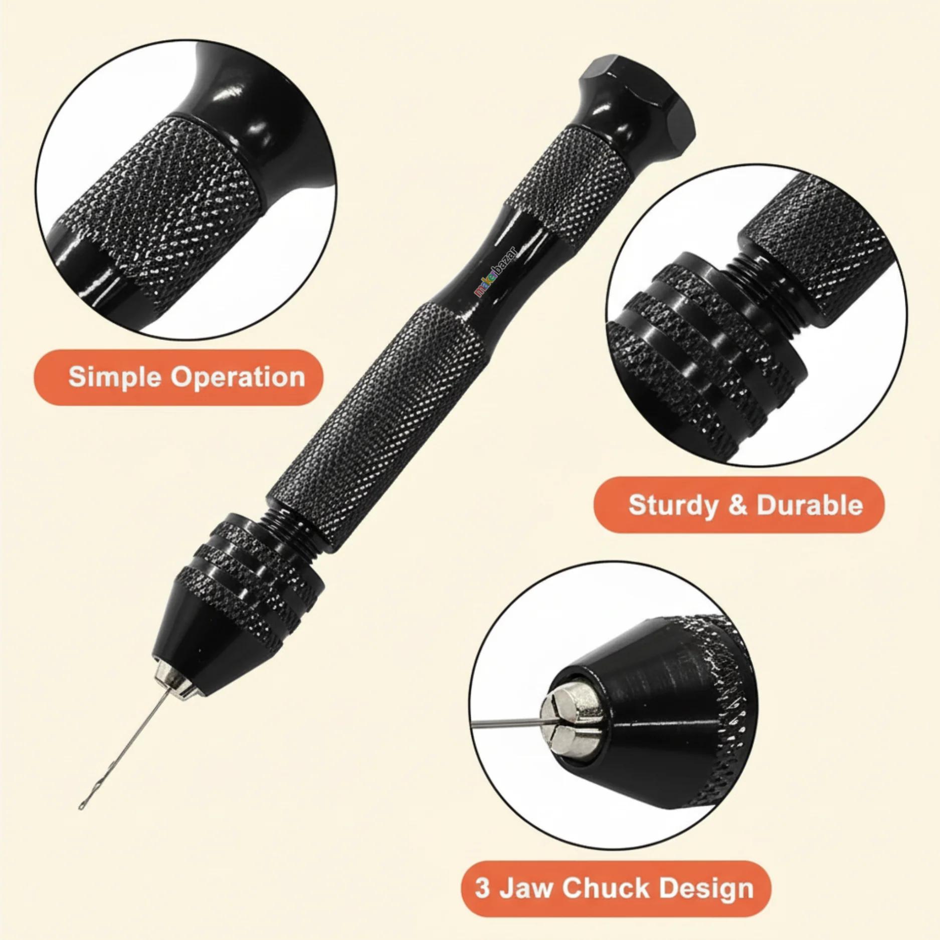 Mini Hand-Drill Pin-Vise For Precision PCB & DIY Drilling - Image 4
