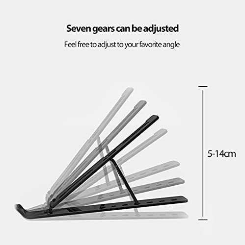 Plastic Laptop Stand for Table, Fits Tablet, Notebook, MacBook Upto 13.3 Inch with Adjustable Angle - Image 3