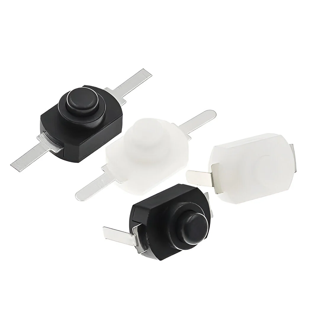 1210YD Self-Locking Torch Switch 12x10mm On-Off Button