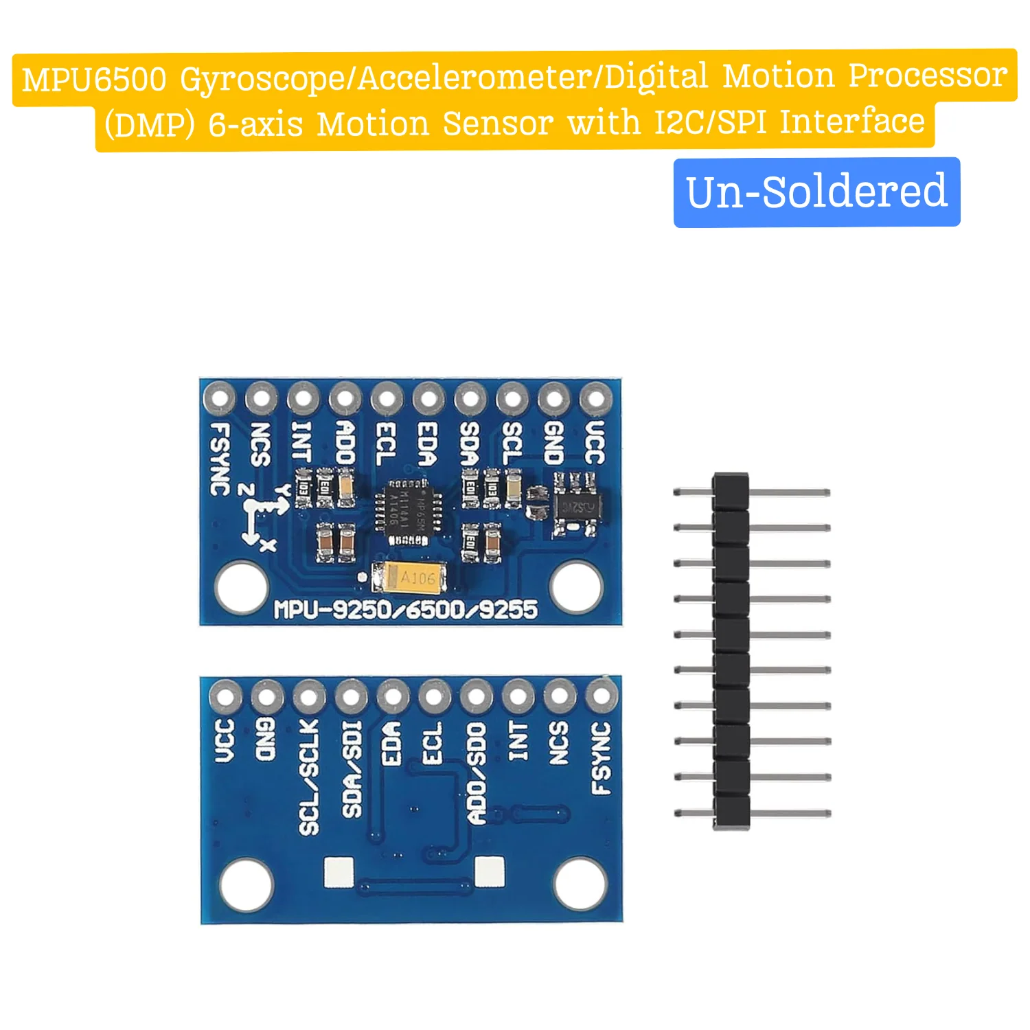 MPU Attitude Gyro Accelerator Magnetometer Sensor Module - Image 4