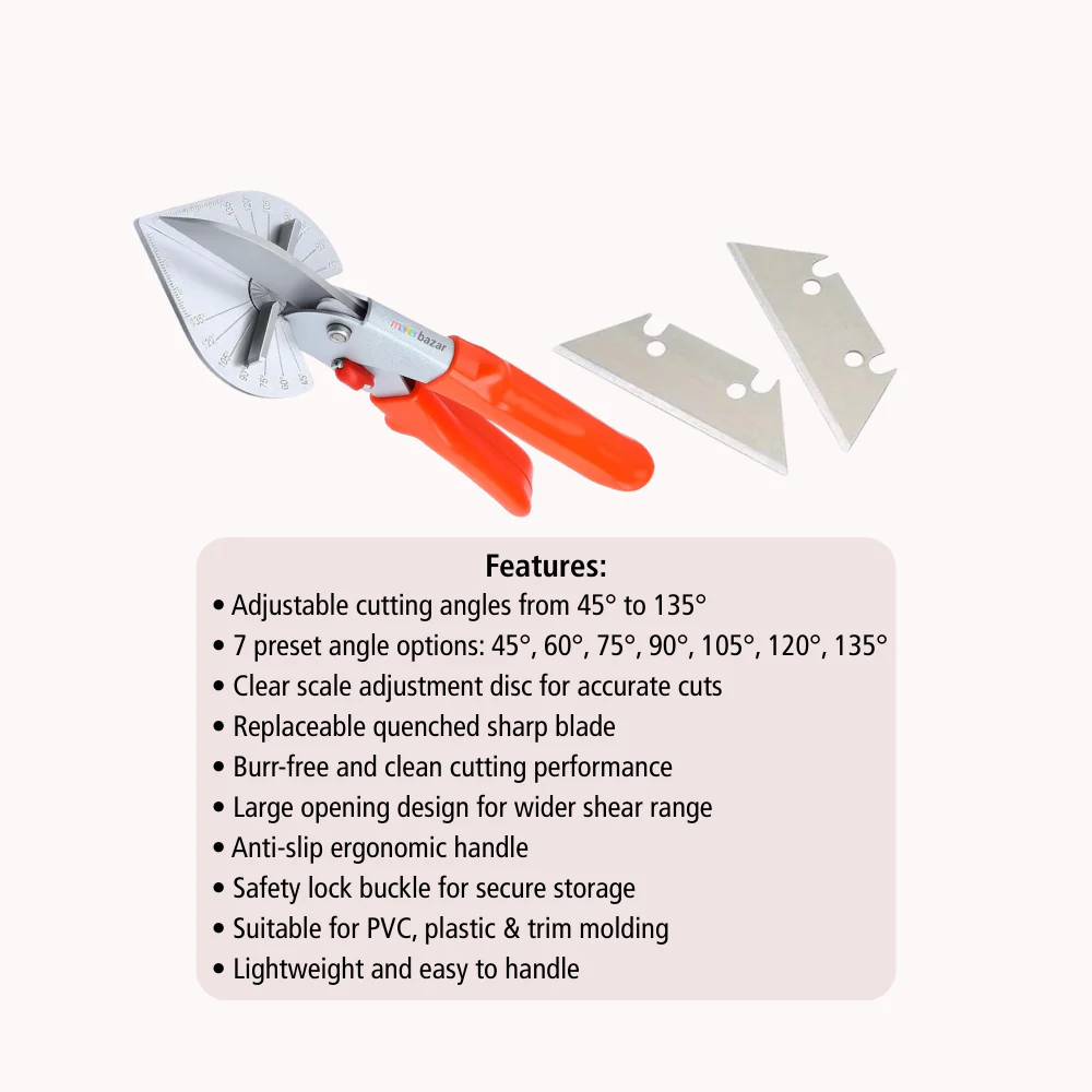 Multi Angle Miter Shears 45°–135° Adjustable Cutter - Image 3