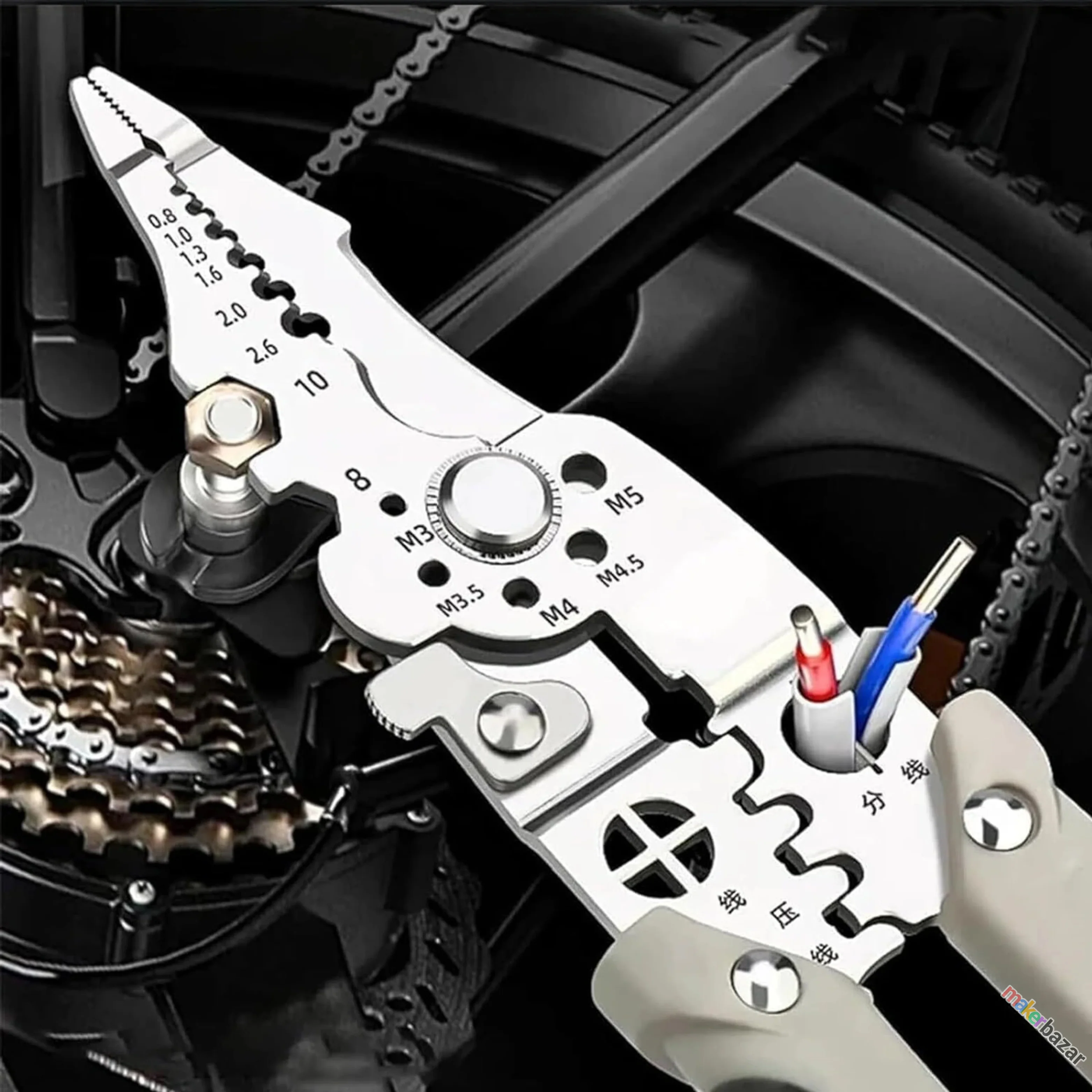 Multifunctional Wire Stripper, Crimper & Cable Cutter Tool Plier - Image 8
