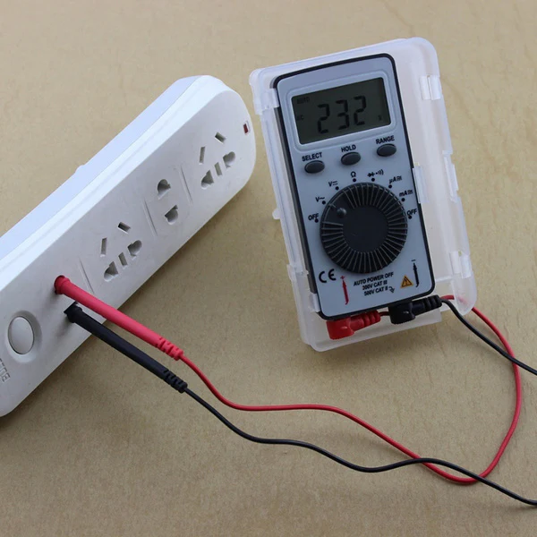 Multimeter: Mini Digital Pocket Meter Tester (White) with Plastic Case - Image 11