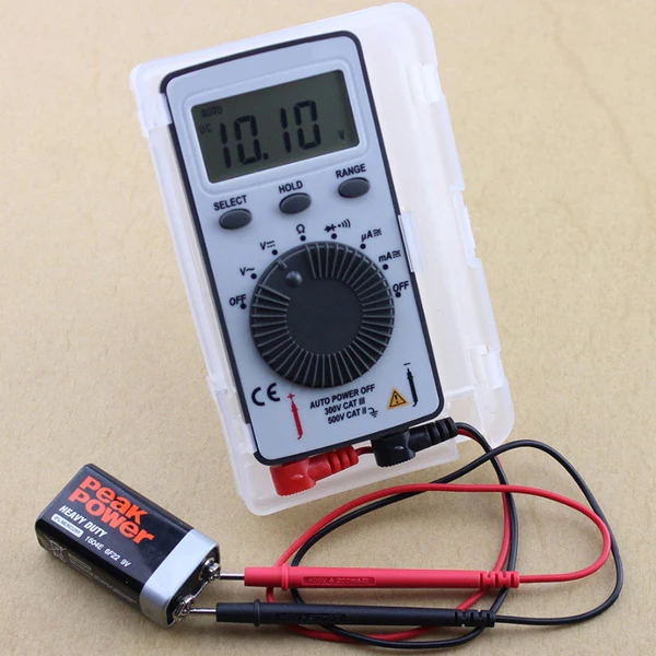 Multimeter: Mini Digital Pocket Meter Tester (White) with Plastic Case - Image 13